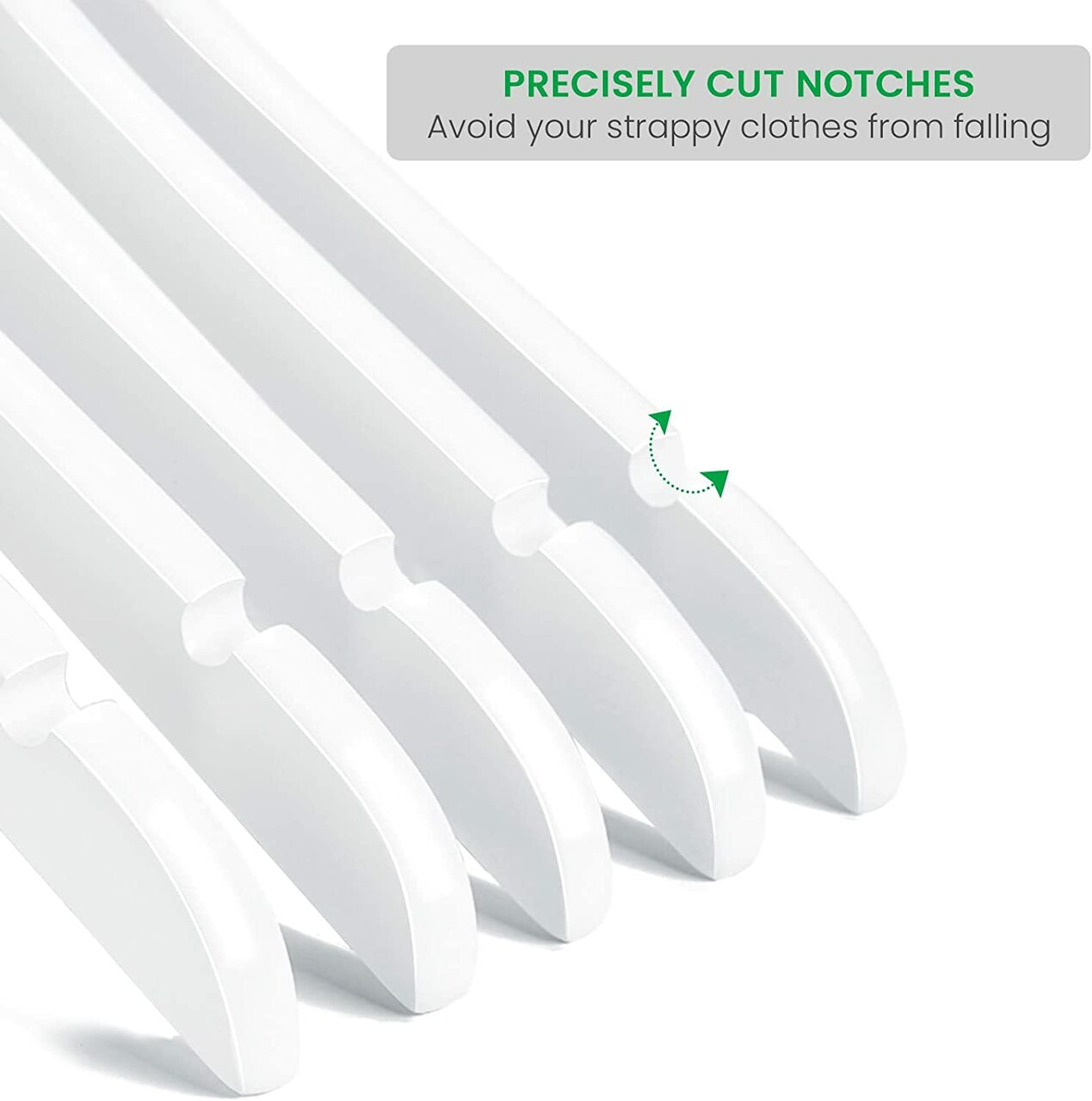 43cm White Wooden Top Hanger 12mm thick Sold in Bundle of 25/50/100 - Rackshop Australia