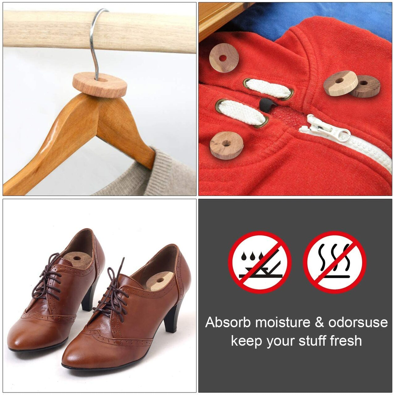 Natural Cedar Rings for Clothes Storage - Sold in bundles of 6/12/24/36/48/60 pcs - Rackshop Australia