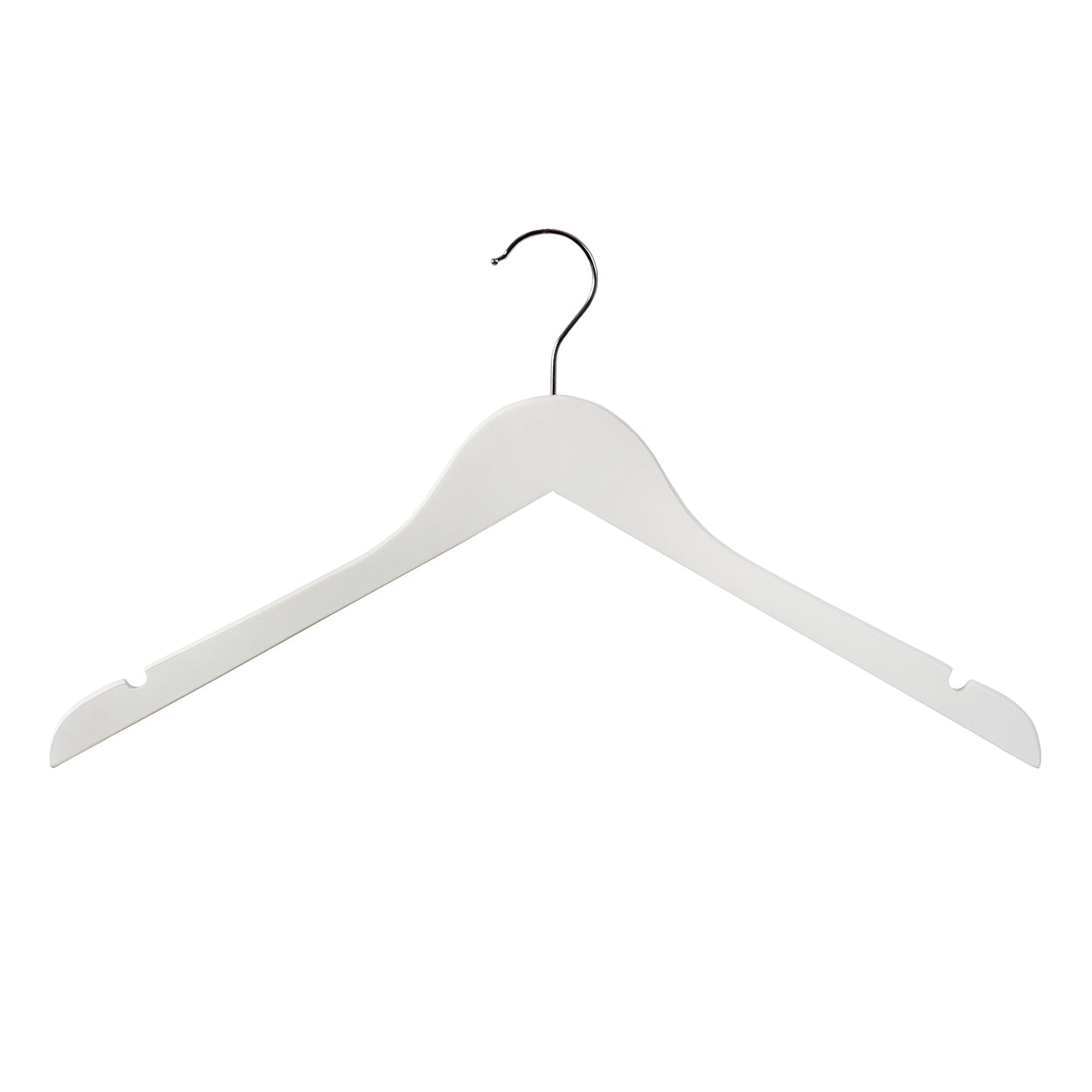 43cm White Wooden Top Hanger 12mm thick Sold in Bundle of 25/50/100 - Rackshop Australia