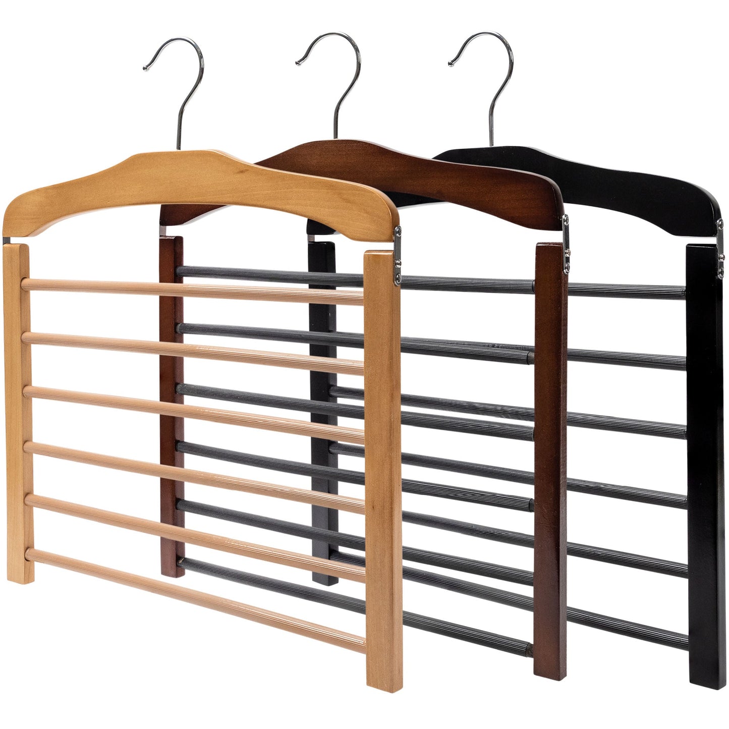 Tiered Black Wooden Pant Hanger - Sold 1/5/10 - Rackshop Australia