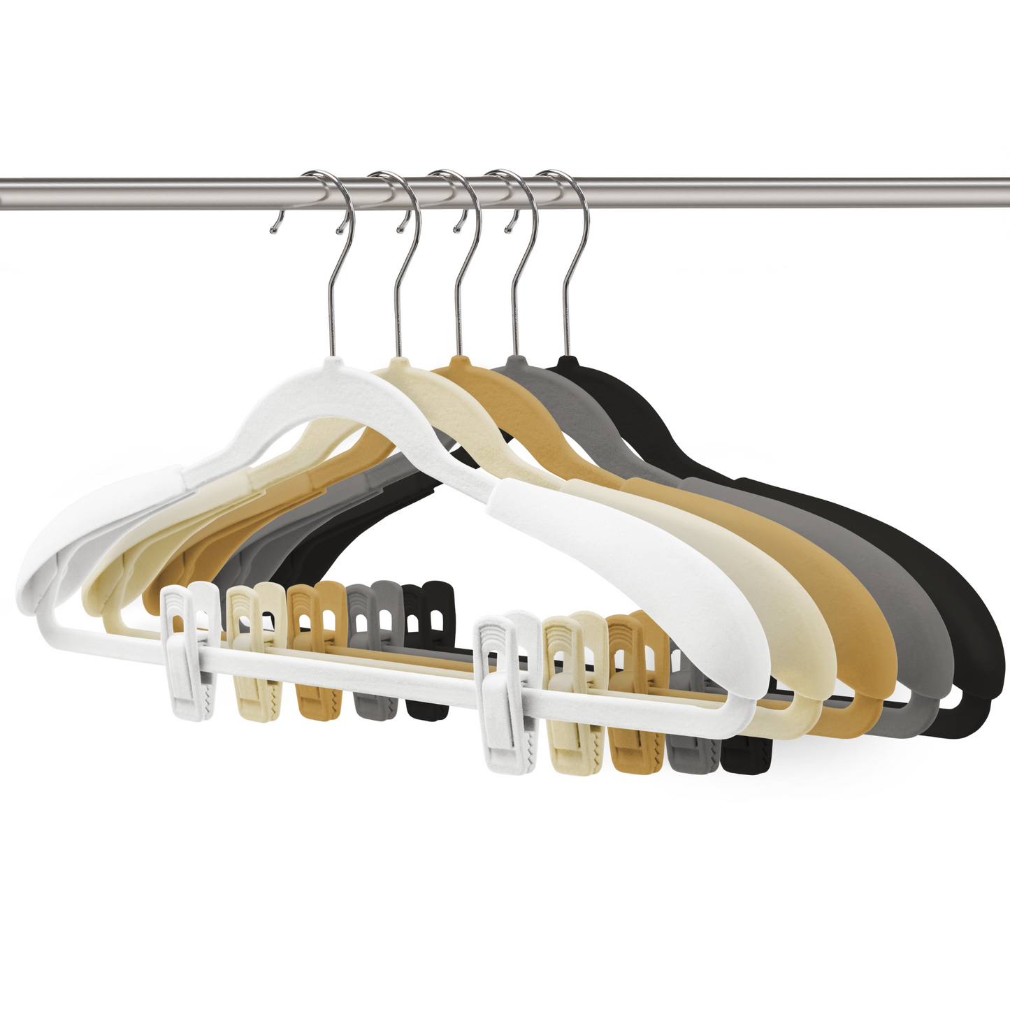 Black Velvet Shoulder Pads 45mm wide Sold in Bundles 4/16/24/36 pcs - Rackshop Australia