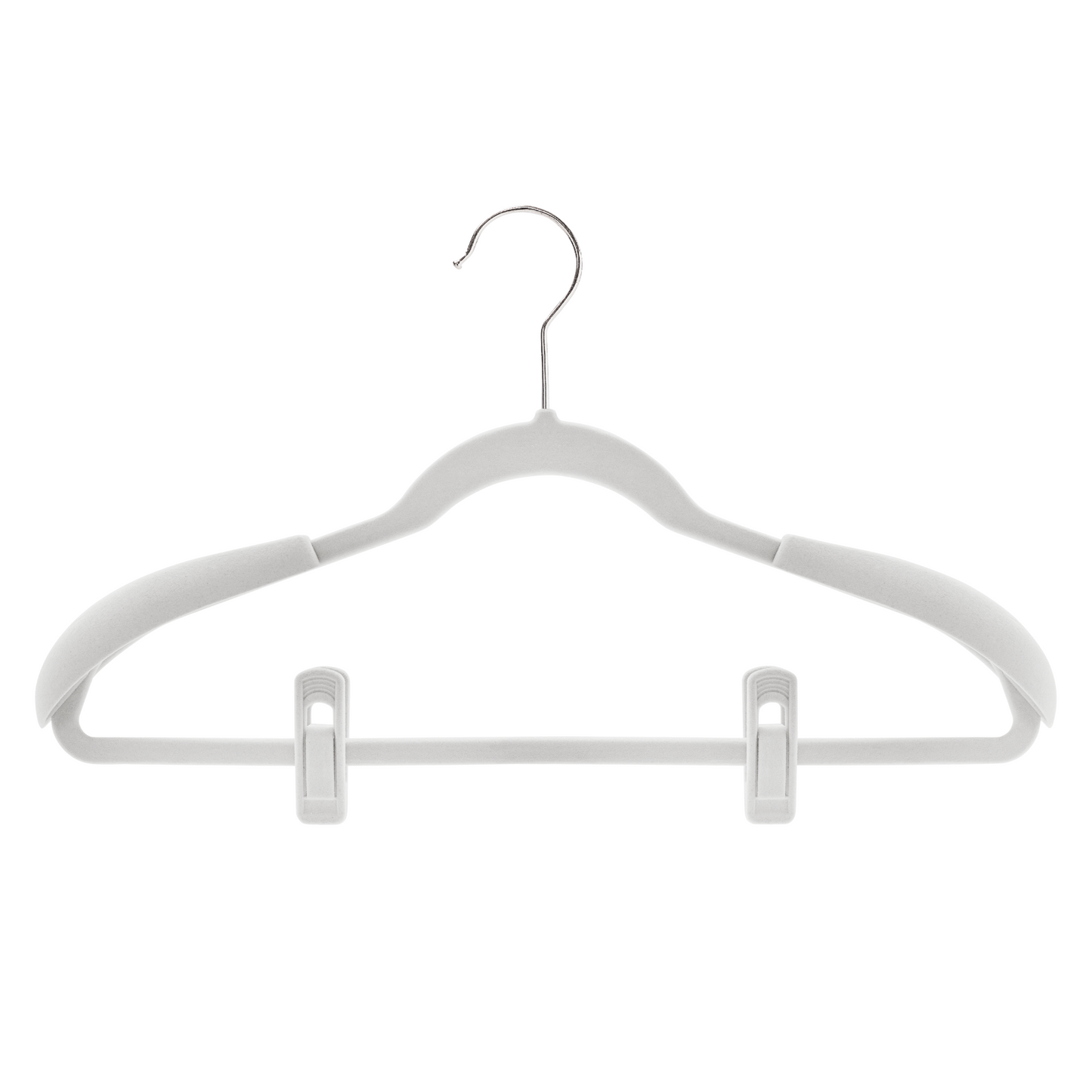 White Velvet Finger Clips for Velvet Coat Hangers Sold in Bundles 20/50/100 pcs - Rackshop Australia
