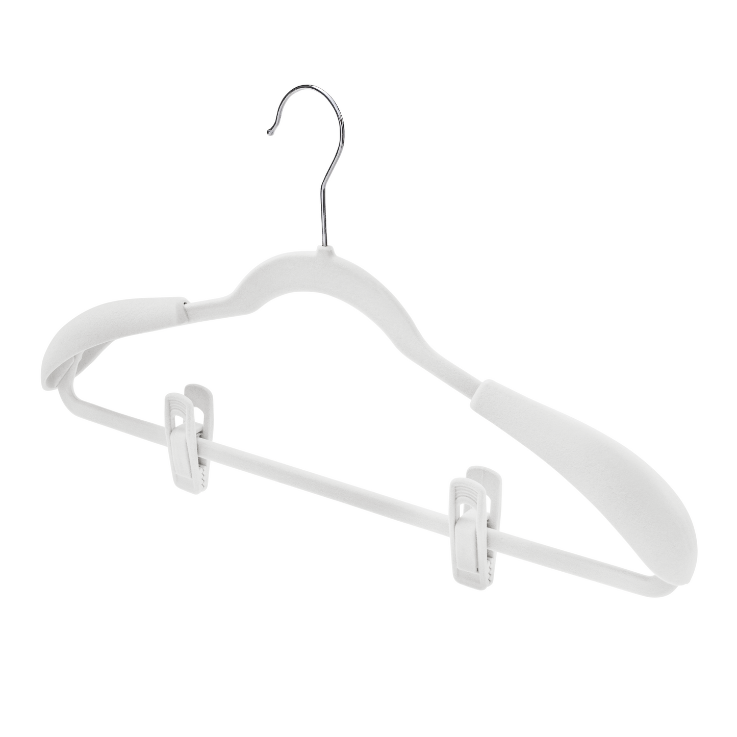 White Velvet Finger Clips for Velvet Coat Hangers Sold in Bundles 20/50/100 pcs - Rackshop Australia
