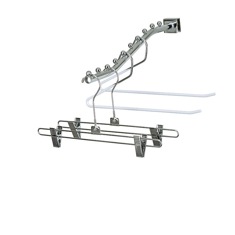 35.5cm Heavy Duty Metal Pant Hanger (4.5mm thick) w/ Vinyl Sleeve Sold in Bundles of 25/50/100 - Rackshop Australia