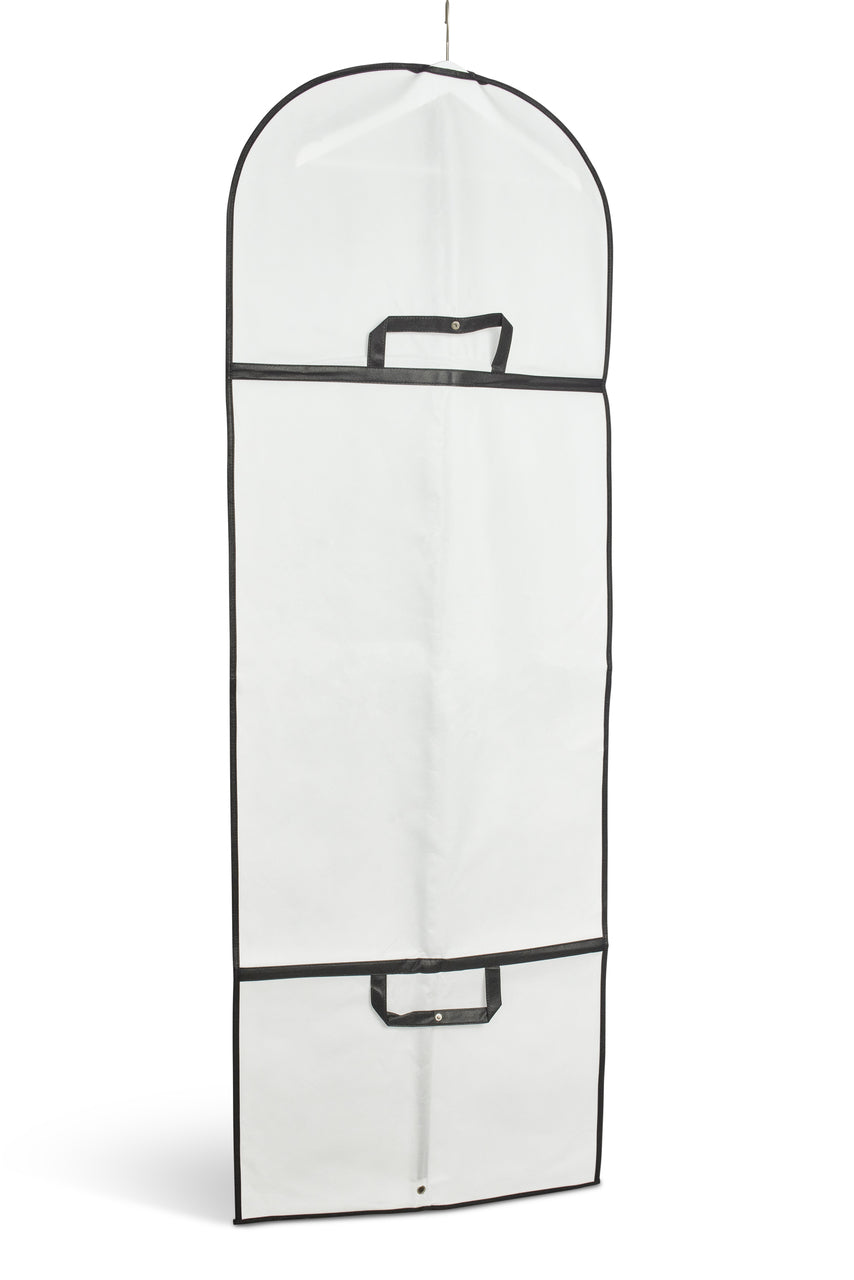 Bridal Wedding Dress Garment Bag White with Black Trim Sold in 1/3/5/10 - Rackshop Australia