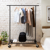 N2 Heavy Duty Chrome Metal Rolling Garment Rack - Commercial Grade (150kgs Weight Capacity) Sold in 1/3/5