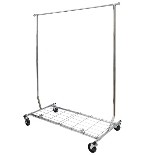 N1 Heavy Duty Chrome Metal Garment Rack (100kgs Weight Capacity) Sold in 1/5