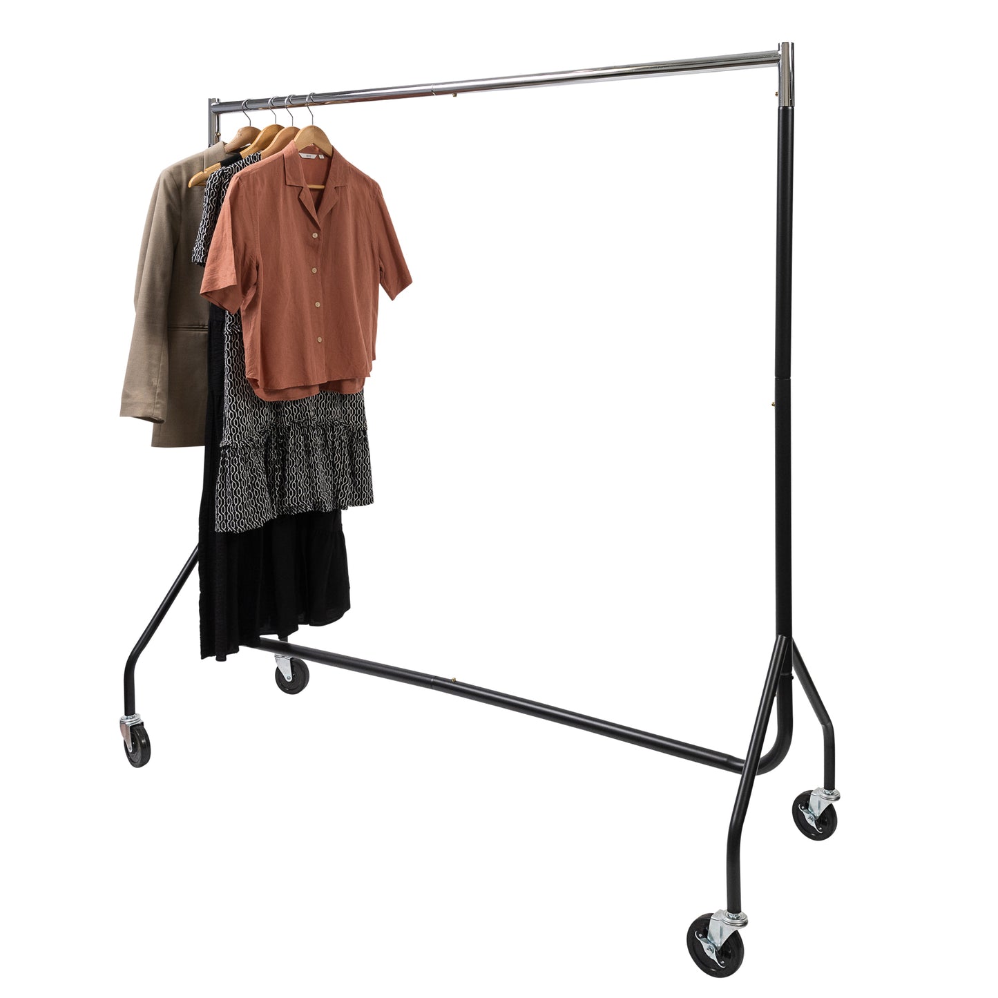 N2 Extra Wide Heavy Duty Chrome Metal Garment Rack (150kgs Weight Capacity) Sold in 1/3