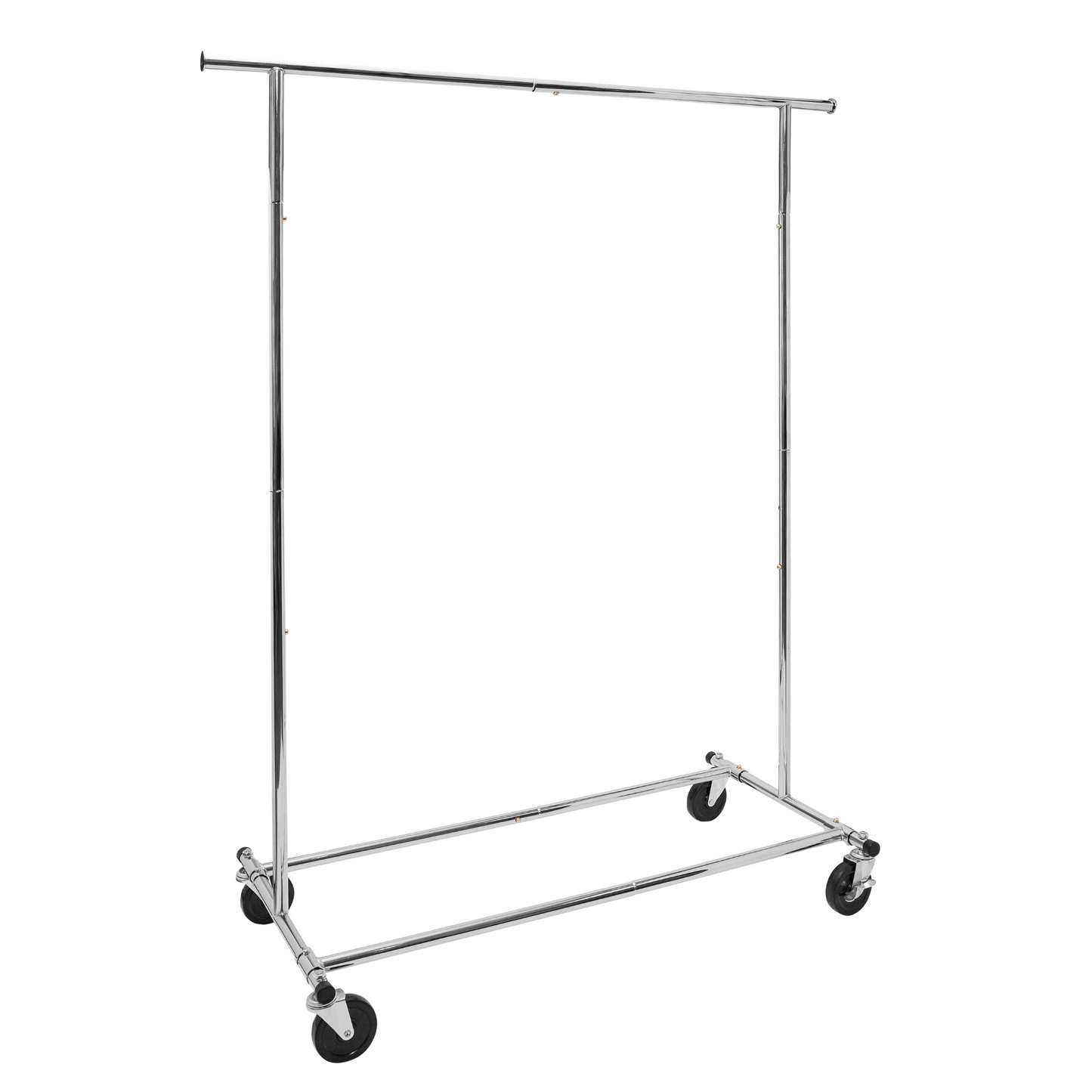 Home Essential Chrome Metal Rolling Garment Rack (100kgs Weight Capacity) Sold in 1/3 - Rackshop Australia