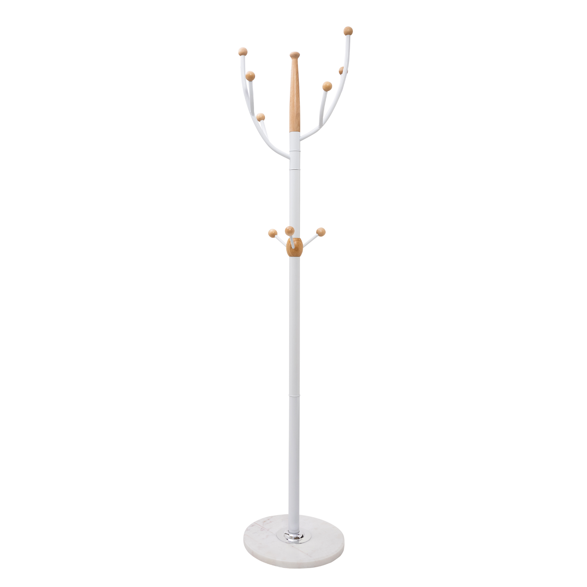 White metal coat stand discount
