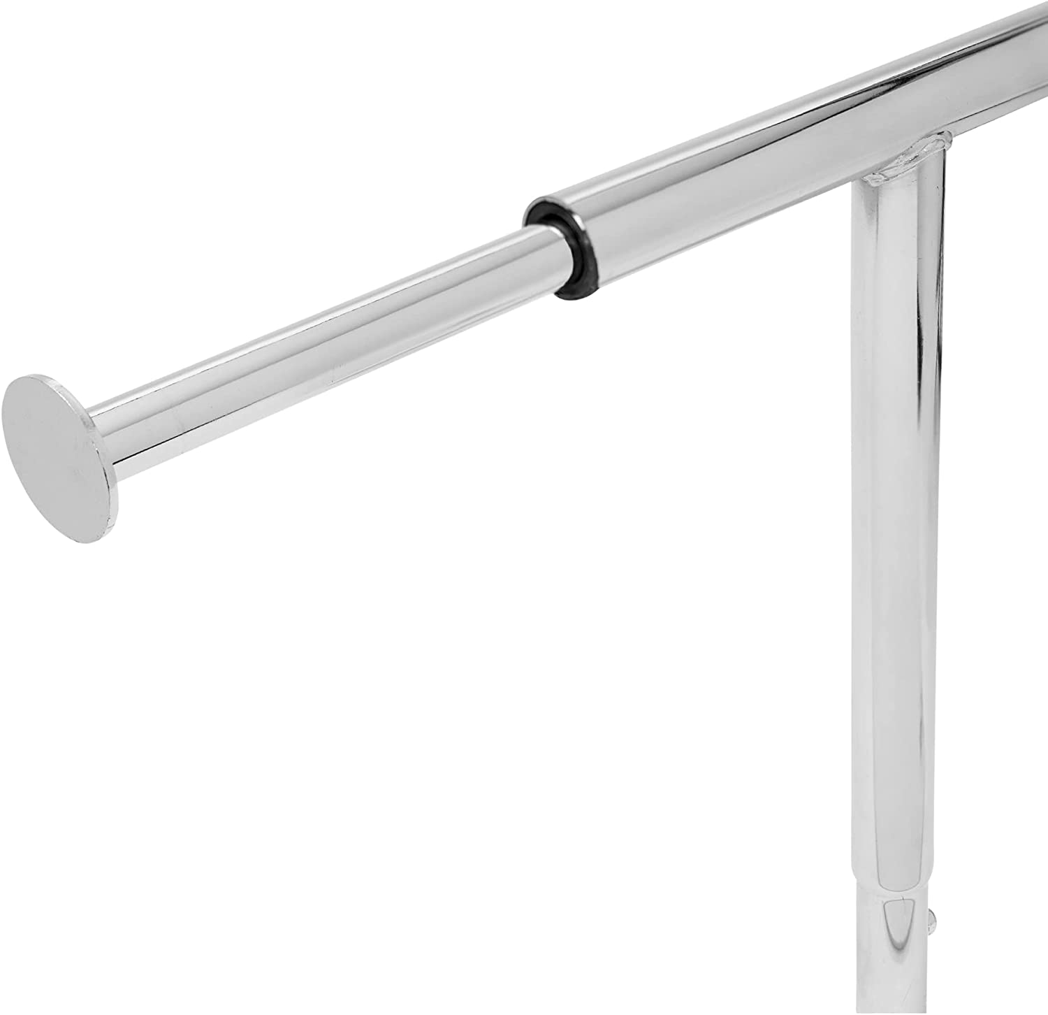 Shop Essential Chrome Metal Rolling Garment Rack - Commercial Grade (140kgs Weight Capacity) Sold in 1/3/5 - Rackshop Australia