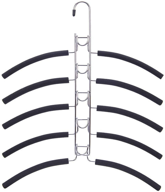 43cm Detachable Anti Slip Multi Layers Metal Coat Hangers (4.5mm Thick) with Foam Cover Sold in 1/3/5 - Rackshop Australia