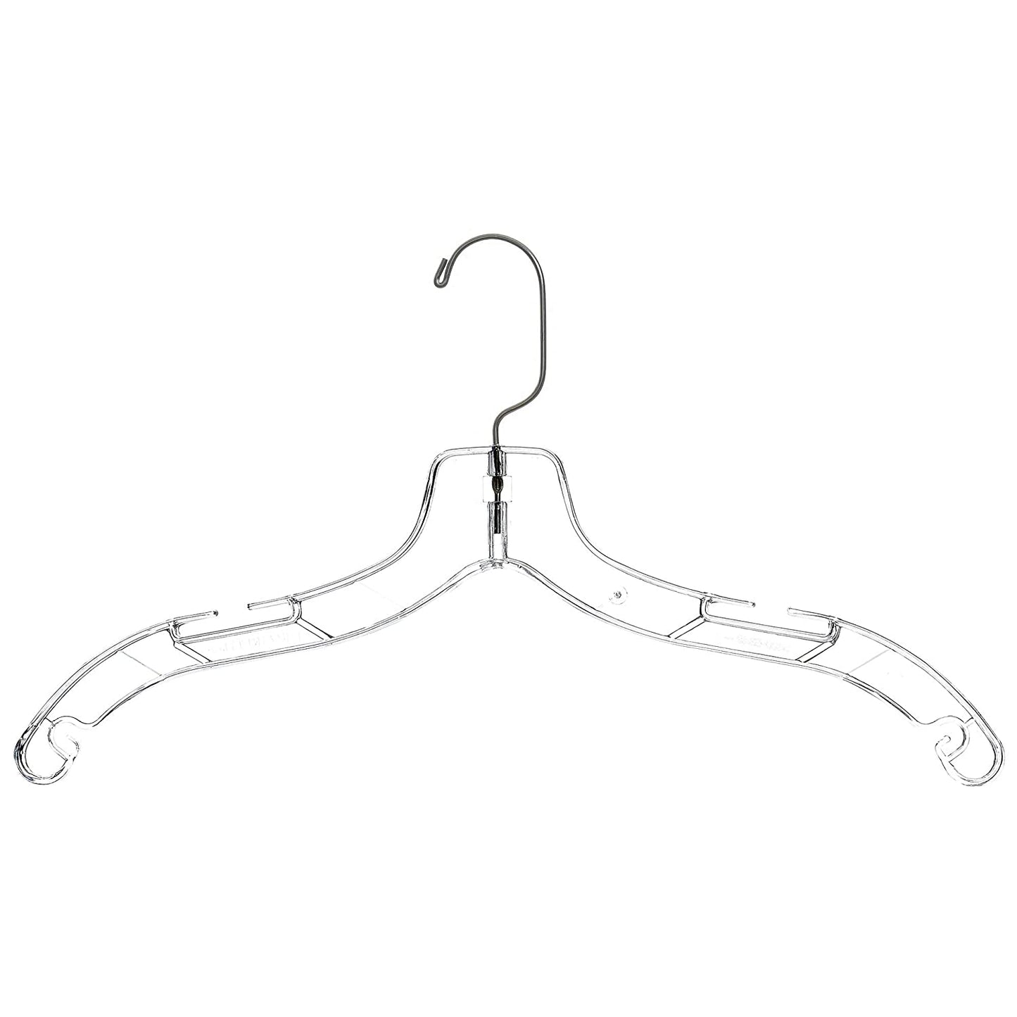 43cm Clear Plastic Coat Hanger (100% transparent) Sold in Bundles of 25/50/100 - Rackshop Australia