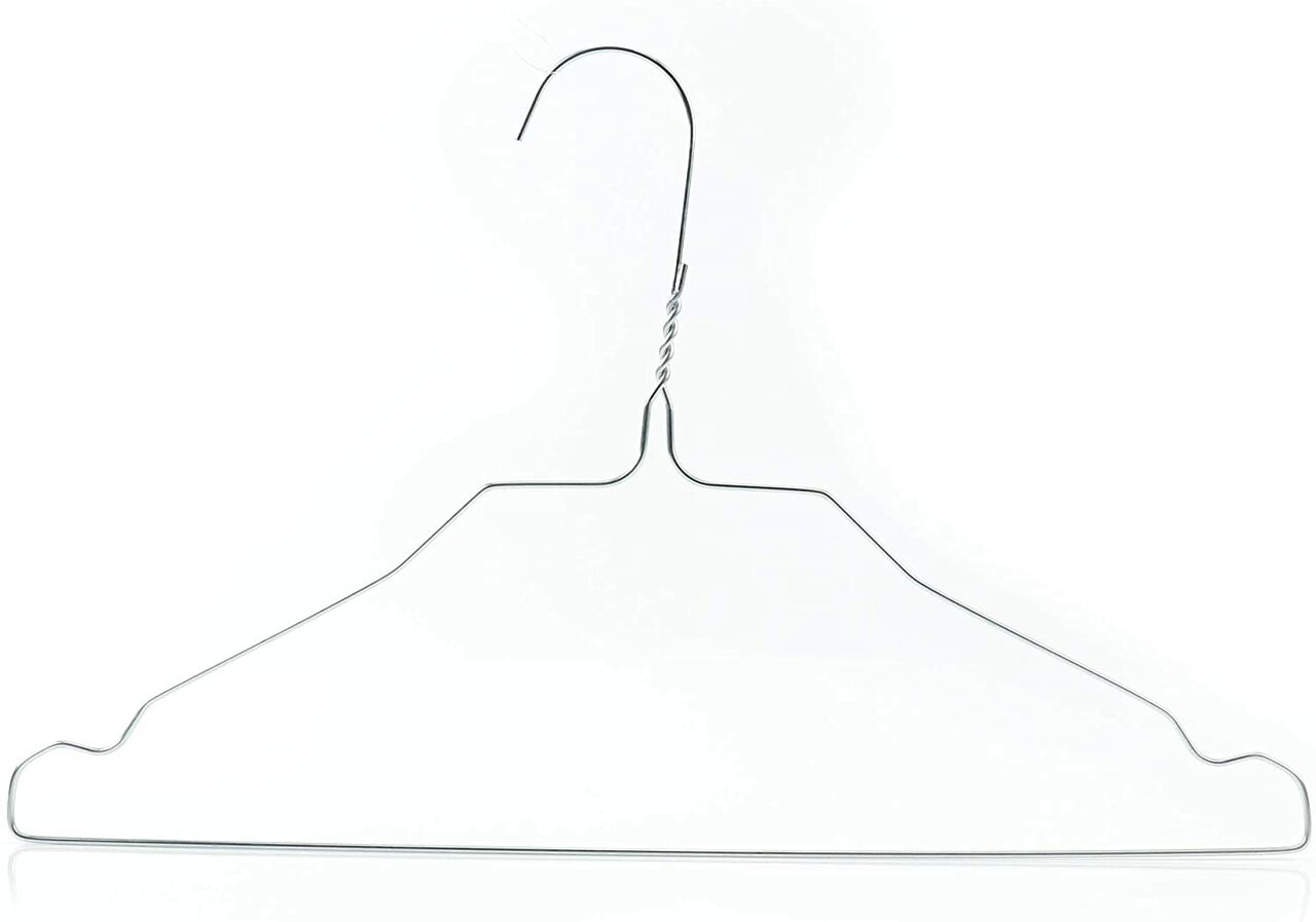 41cm Dry Cleaner Silver Wire Coat Hanger (2.3mm Thick) Sold 500/1500/5000 - Rackshop Australia