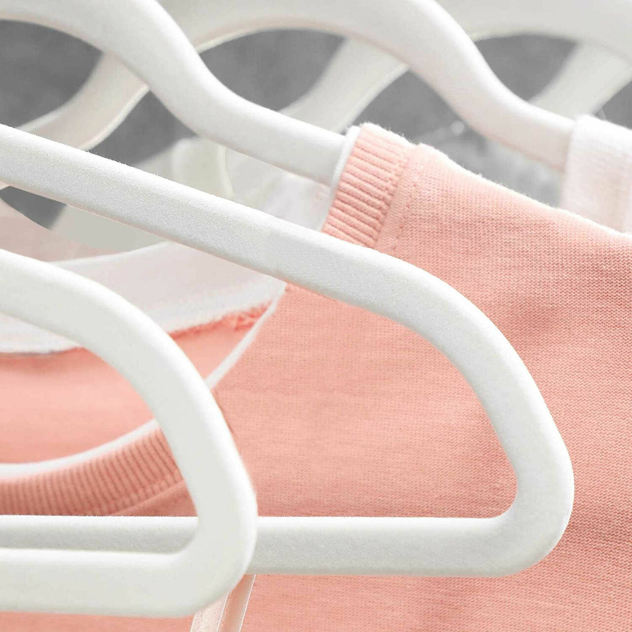 43cm Slim-Line White Velvet Coat Hanger with Rose Gold Hook Sold in Bundles of 20/50/100 - Rackshop Australia