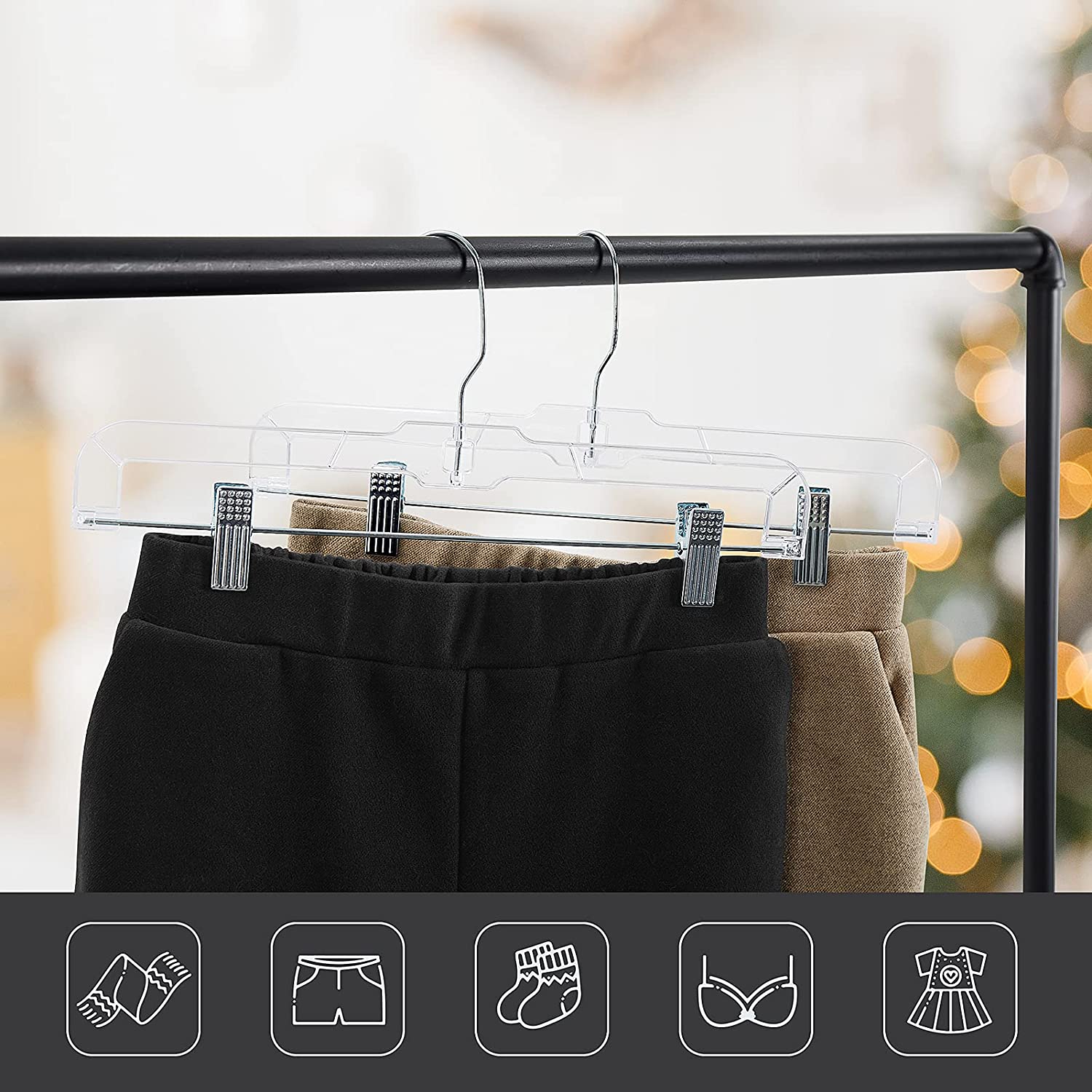 25cm Baby Size Plastic Hanger with Clips Sold in Bundles of 25/50/100 - Rackshop Australia