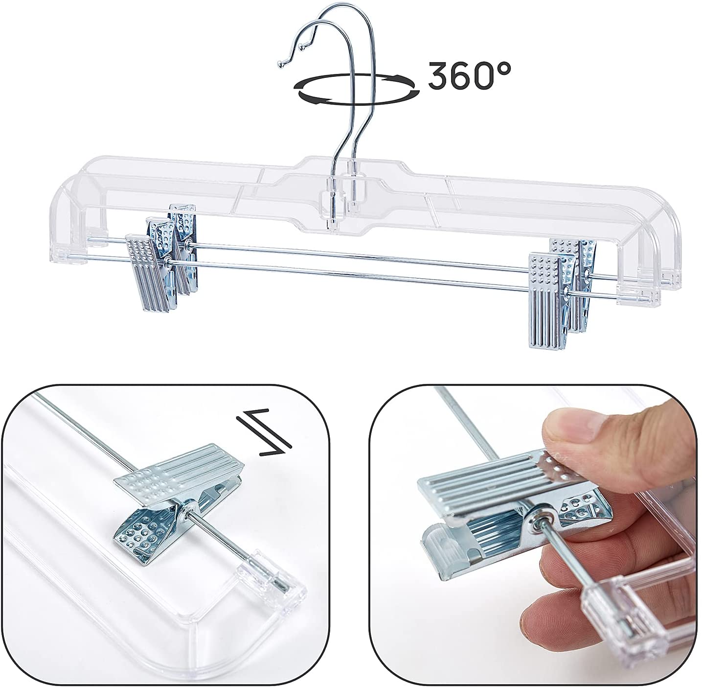 25cm Baby Size Plastic Hanger with Clips Sold in Bundles of 25/50/100 - Rackshop Australia