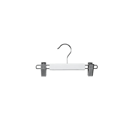 23cm White Wood Baby Pant Hanger With Clips- Sold in Bundle of 5/25/50/100 - Rackshop Australia