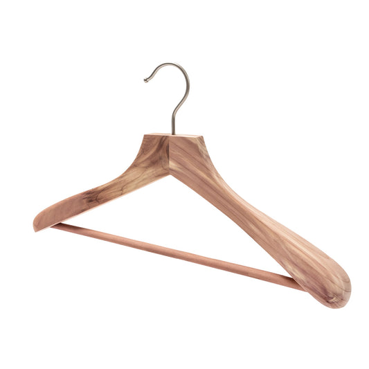 46cm Premium Eastern Red Cedar Suit Hangers - 50mm Thick Shoulders - Sold In 1/5/10 - Rackshop Australia