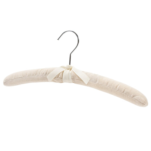 38cm Cotton Canvas Padded Coat Hanger -Sold in Bundle of 10/25/50 - Rackshop Australia