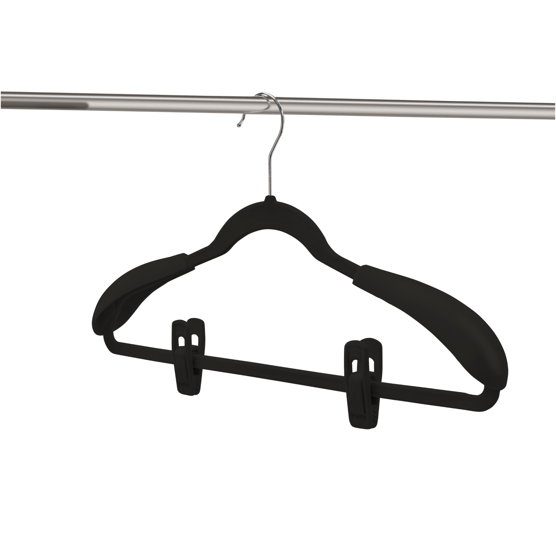 Black Velvet Finger Clips for Velvet Coat Hangers Sold in Bundles 20/50/100 pcs - Rackshop Australia
