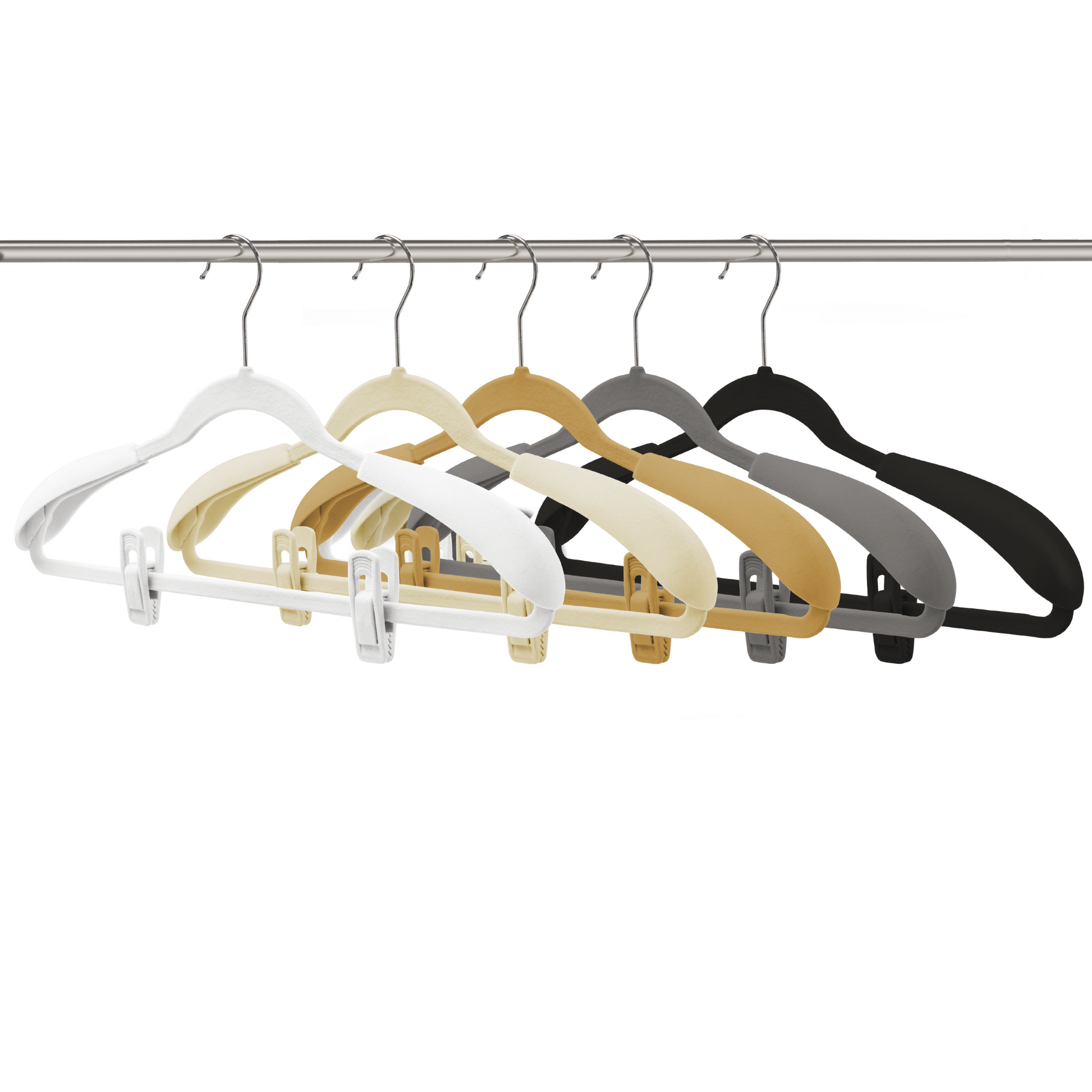 Black Velvet Finger Clips for Velvet Coat Hangers Sold in Bundles 20/50/100 pcs - Rackshop Australia