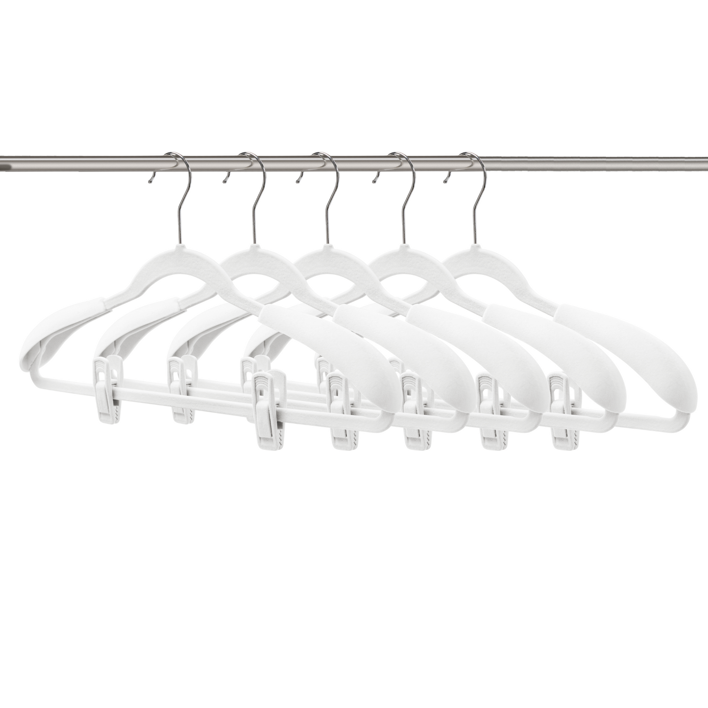 White Velvet Shoulder Pads 45mm wide Sold in Bundles 4/16/24/36 pcs - Rackshop Australia