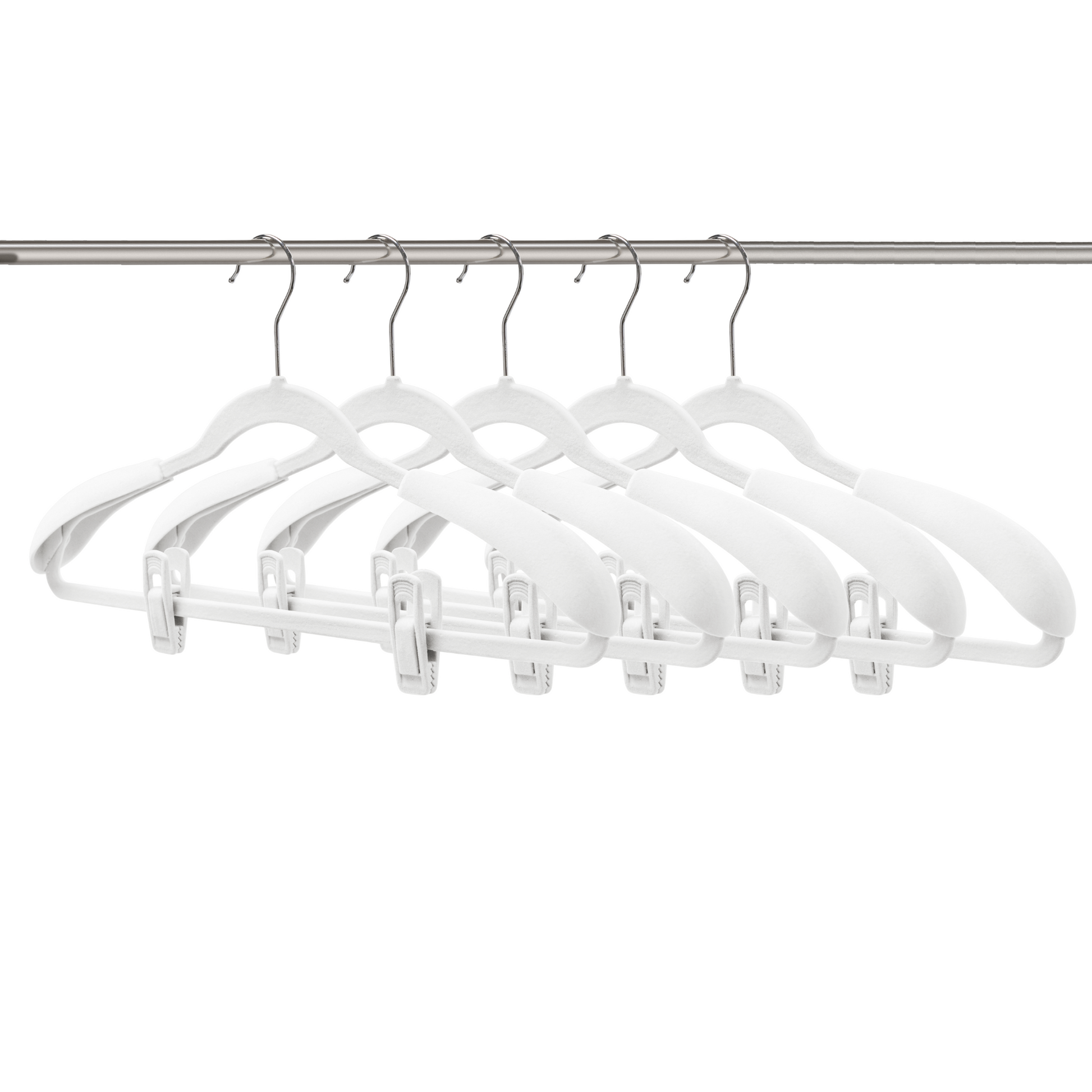 White Velvet Shoulder Pads 45mm wide Sold in Bundles 4/16/24/36 pcs - Rackshop Australia