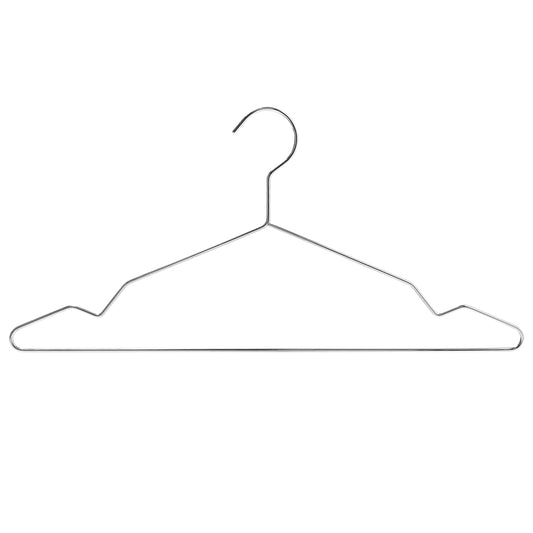 43cm Metal Suit Hanger with Notches (3.5mm thick) Sold in Bundles of 25/50/100 - Rackshop Australia