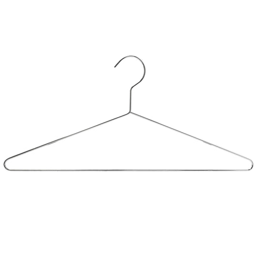 43cm Metal Coat Hanger with Bar (3.5mm thick) Sold in Bundles of 25/50/100 - Rackshop Australia