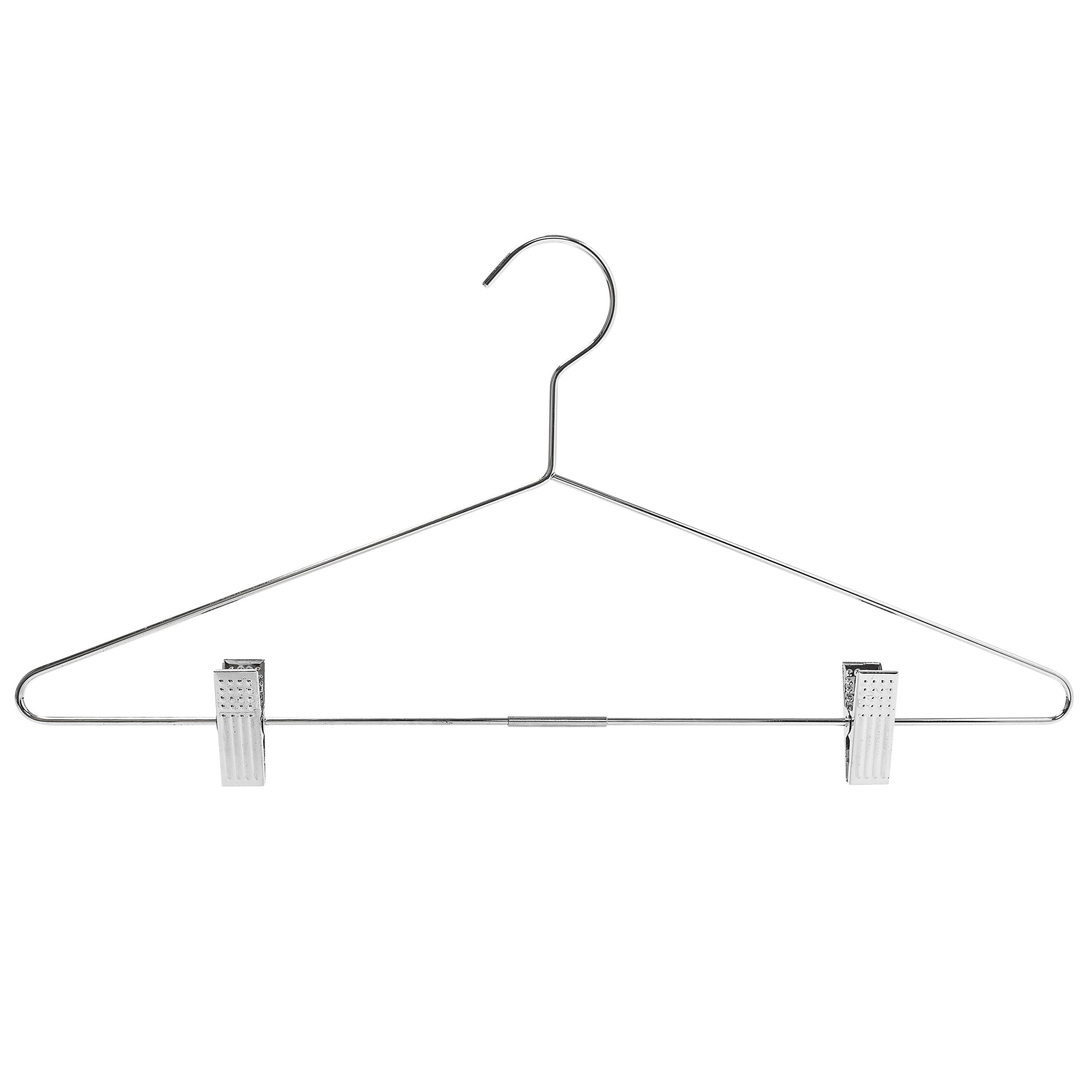 43cm Metal Combination Hanger With Clips (3.5mm thick) Sold in Bundles of 25/50/100 - Rackshop Australia