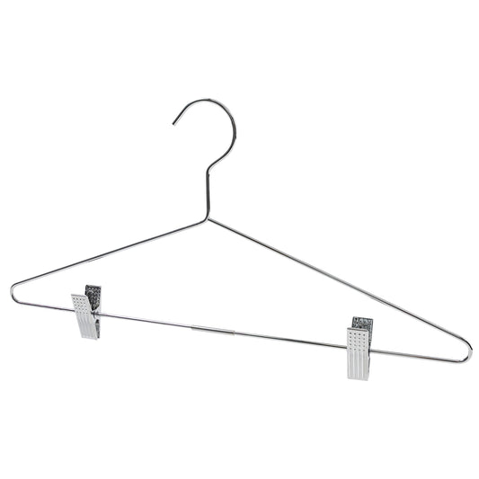 43cm Metal Combination Hanger With Clips (3.5mm thick) Sold in Bundles of 25/50/100 - Rackshop Australia