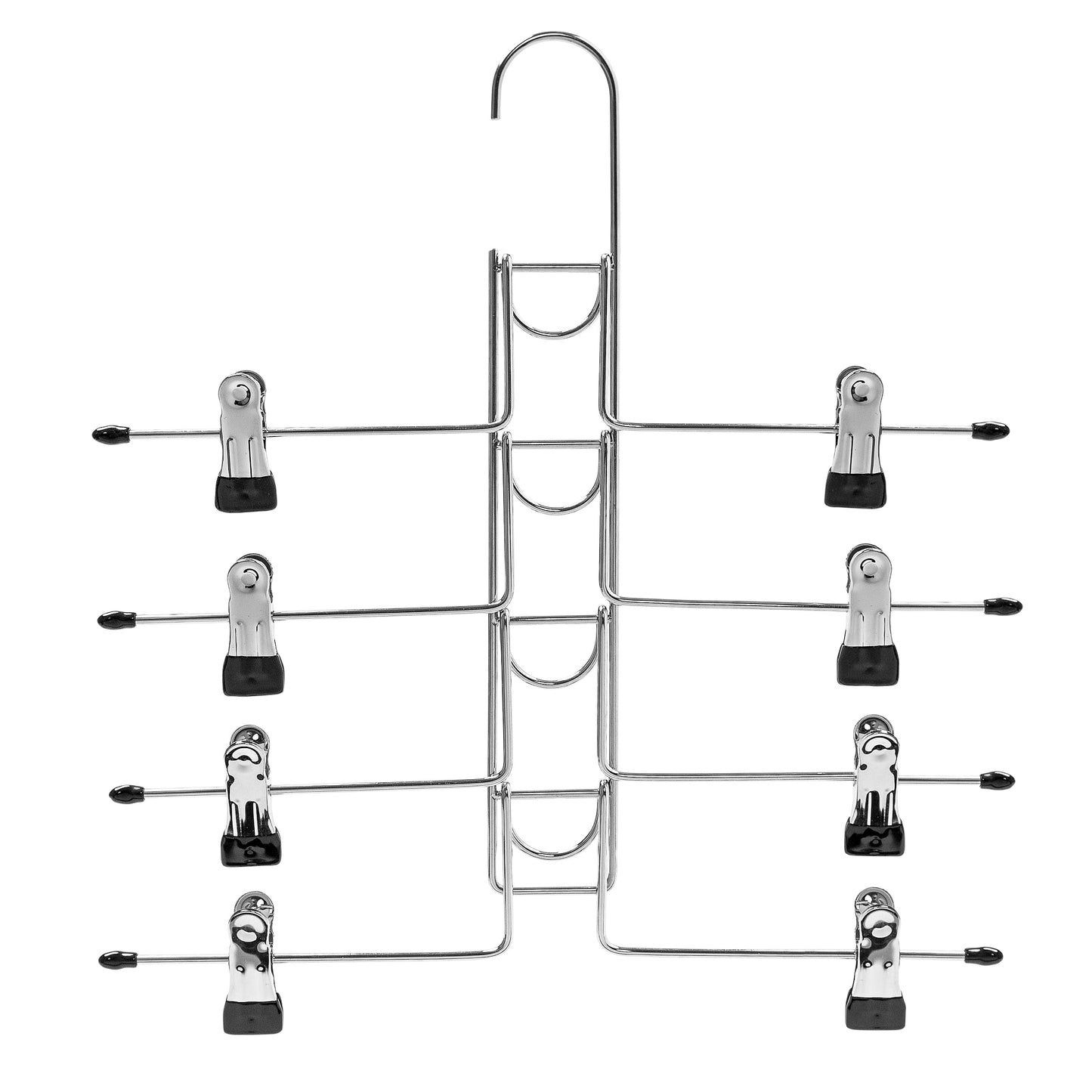 35.5cm Detachable Anti Slip Multi Layers Metal Pant Hangers (4.5mm Thick) with Clips Sold in 1/3/5 - Rackshop Australia