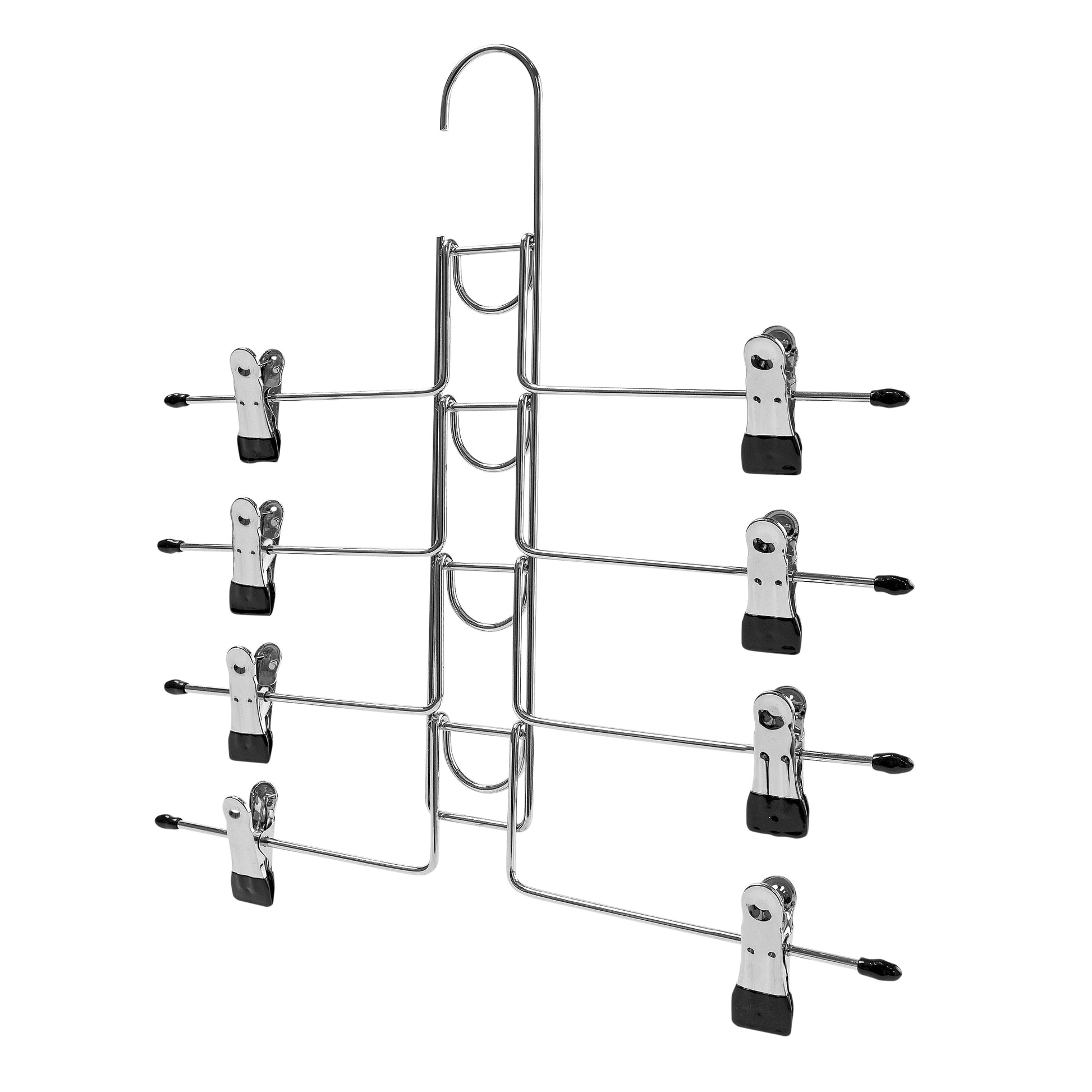 35.5cm Detachable Anti Slip Multi Layers Metal Pant Hangers (4.5mm Thick) with Clips Sold in 1/3/5 - Rackshop Australia