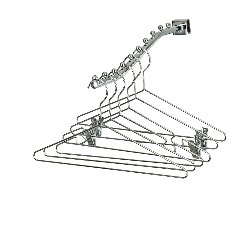 43cm Metal Coat Hanger with Bar (3.5mm thick) Sold in Bundles of 25/50/100 - Rackshop Australia
