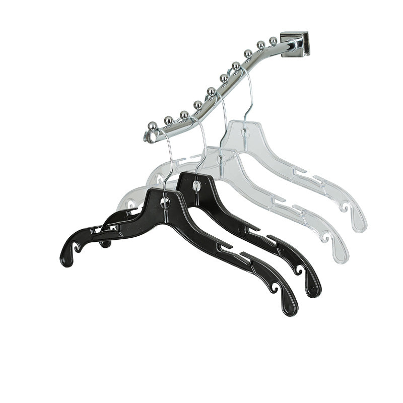 43cm Black Plastic Coat Hanger Sold in Bundles of 25/50/100 - Rackshop Australia