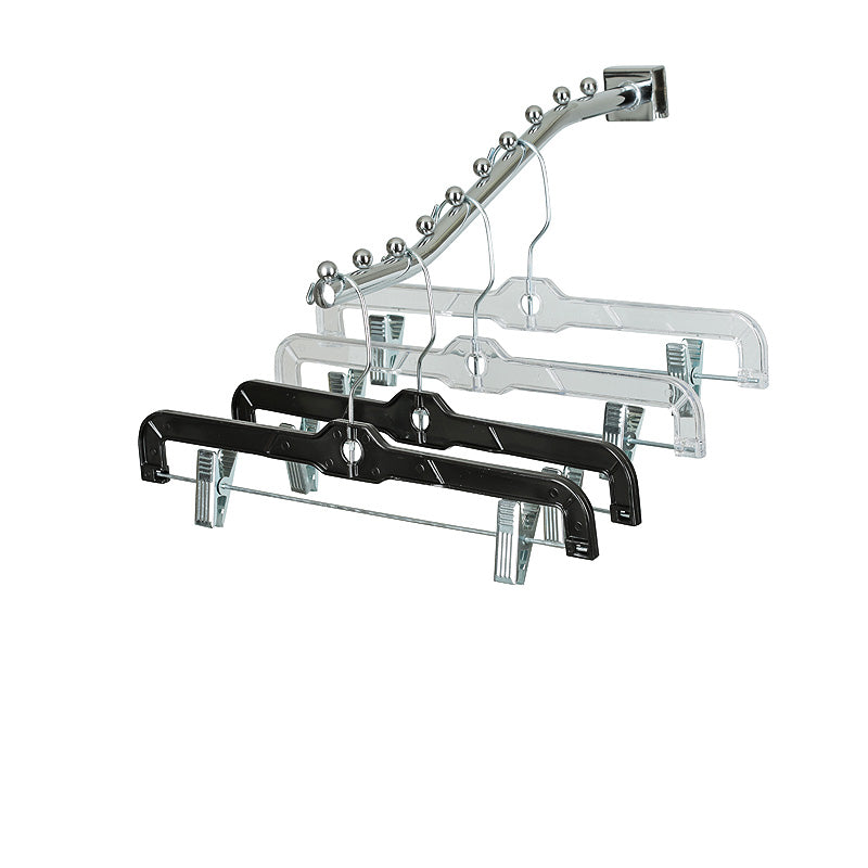35 5cm Clear Plastic Pant/Skirt Hanger With Clips (100% transparent) S 35 5cm Clear Plastic Pant/Skirt Hanger With Clips (100% transparent) S
