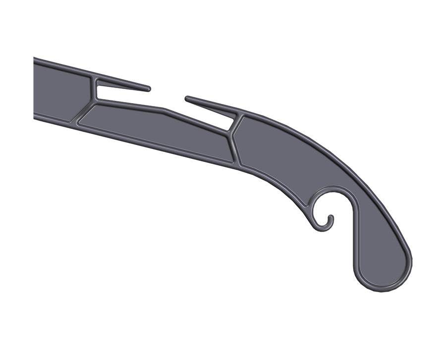 43cm Black Plastic Coat Hanger Sold in Bundles of 25/50/100 - Rackshop Australia