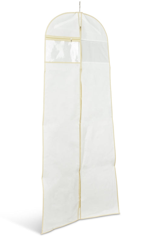 Bridal Wedding Dress Garment Bag White with Ivory Colour Trim Sold in 1/3/5/10 - Rackshop Australia