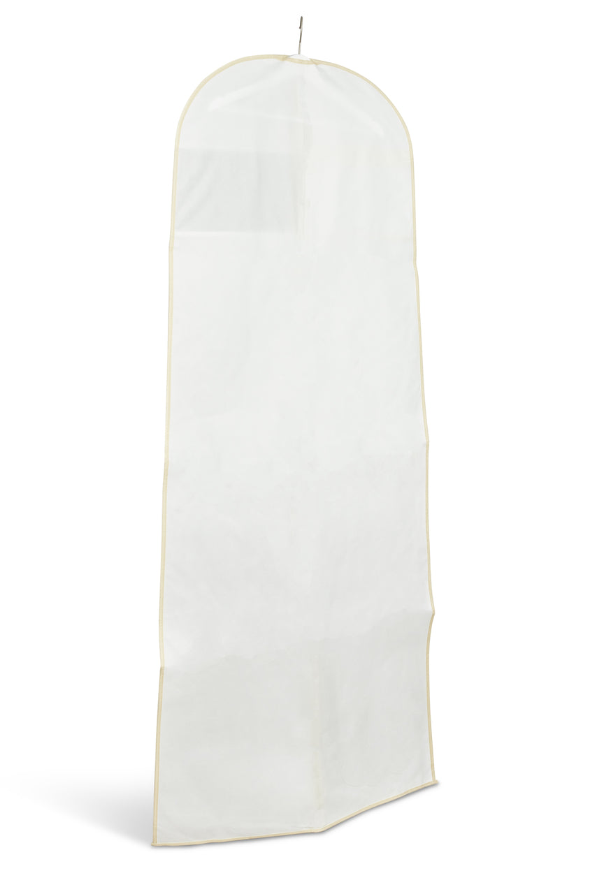 Bridal Wedding Dress Garment Bag White with Ivory Colour Trim Sold in 1/3/5/10 - Rackshop Australia